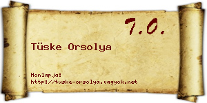 Tüske Orsolya névjegykártya