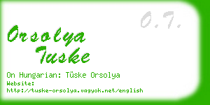 orsolya tuske business card