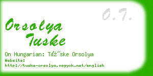 orsolya tuske business card